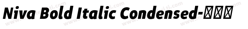Niva Bold Italic Condensed字体转换